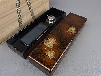 Amazon.co.jp: 骨董書道具蒔絵 梨地松文重硯箱 文房具 ej014xb